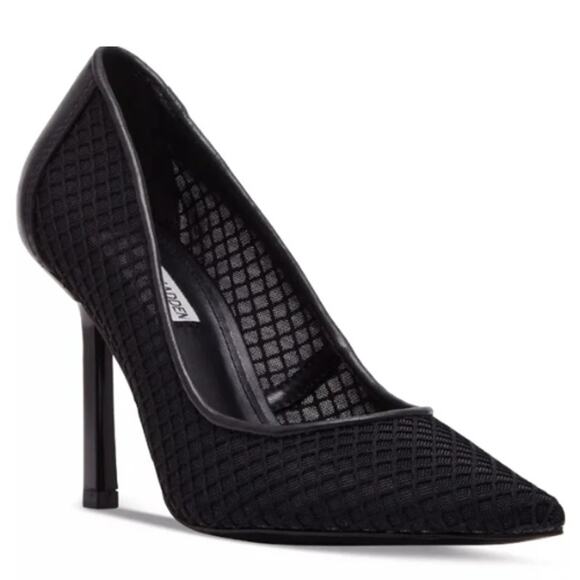 Steve Madden Classie Heel in Black Mesh New Size - Picture 1 of 6